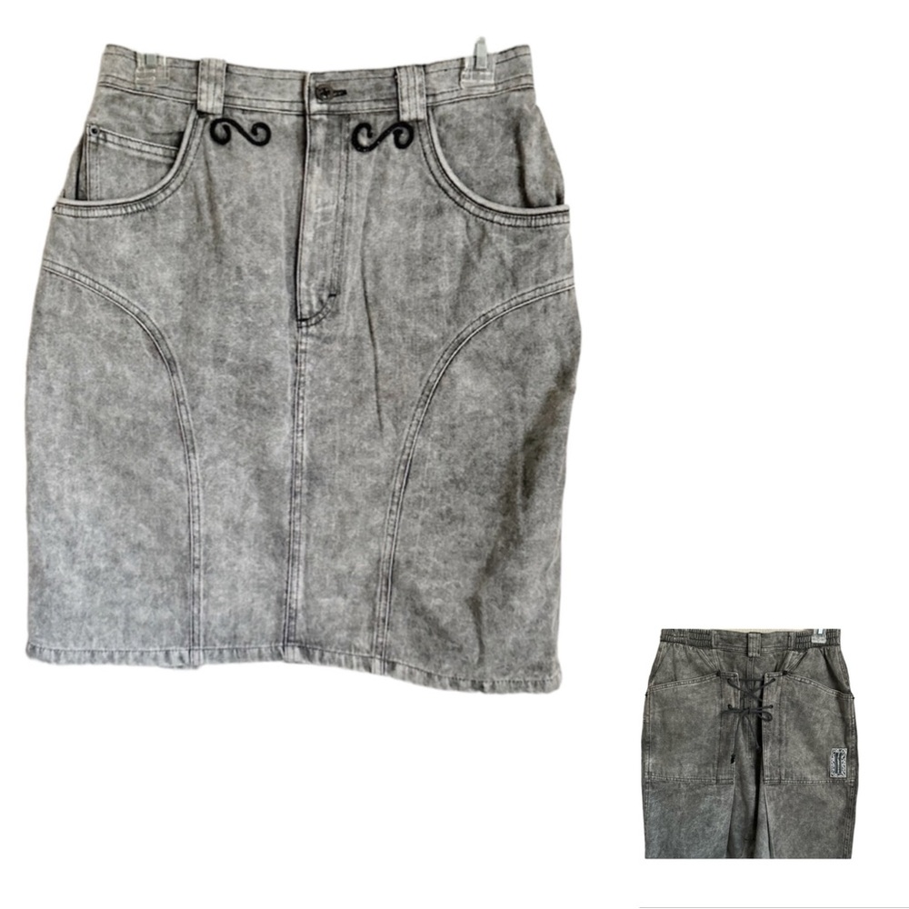 Chaus Sport Vtg Stonewashed Denim Skirt Sz 12